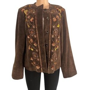Terry Lewis Classic Luxuries Jacket Brown Leather Embellished